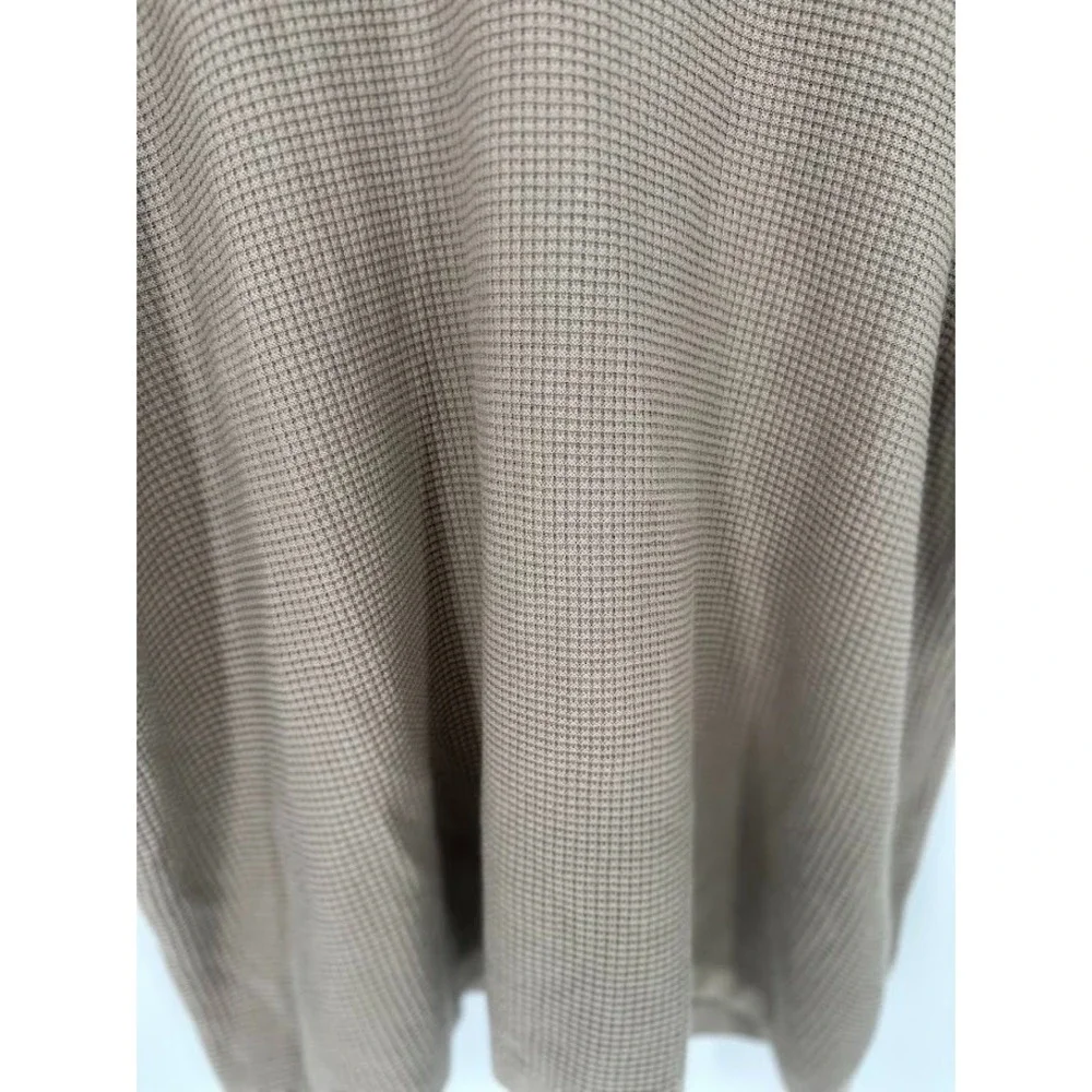 Madewell Mens Johnny Collar Waffle Knit Polo Sweater Size XXL 100% Cotton Stone